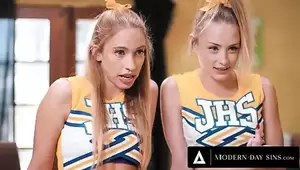 cheerleaders anal cum swapper - MODERN-DAY SINS - Teen Cheerleaders Kyler Quinn and Khloe Kapri CUM SWAP  Their Coach's BIG LOAD! | xHamster