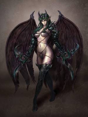 Anime Sexy Succubus Girls - Devil, vampire and werewolf # 3003