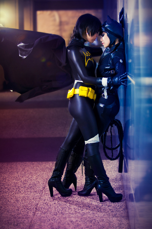 Catwoman And Batgirl Lesbian - Cosplay Blog â€” Batgirl (left) and Catwoman (right) from DC...