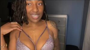 ebony drooling cum - Ebony drools and spits all over herself - ThisVid.com