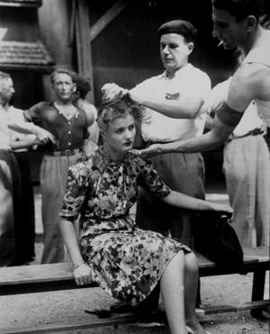 Black Nazi Porn - A Nazi â€œcollaboratorâ€ - a French woman having her head shaved following  liberation,