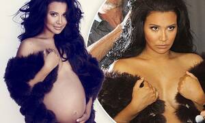 Naya Rivera Porn Sex - Naya Rivera reveals her pregnant figure in nude photoshoot | Daily Mail  Online