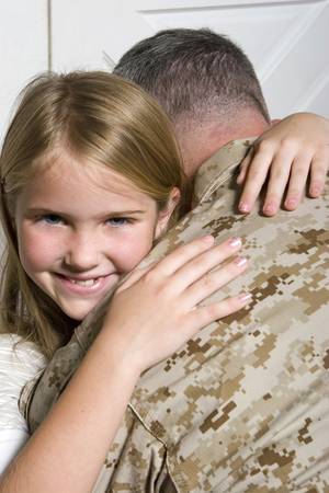 Bad Daddy Polaroid Porn - Daughter - hugging Military Dad