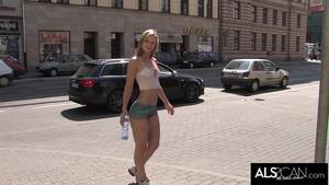 Bodypaint Public - Sexy Babe Sports Painted On Outfit in Public - XVIDEOS.COM