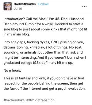 Blackmail Porn Captions Tumblr - Tumblr users are now sharing 'detransitioner kink'