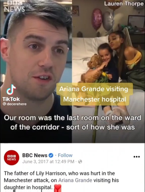 Ariana Grande Bbc - Father talks about Ariana Grande visiting his daughter in Manchester  hospital after the attack 6 years ago : r/popculturechat