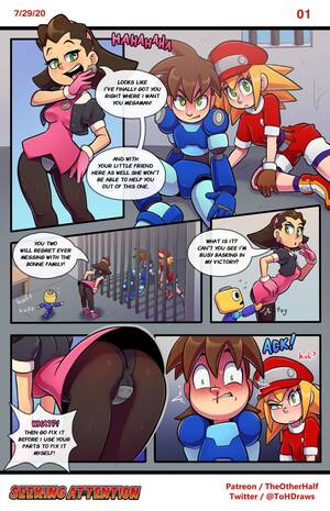 hentai mega - Seeking Attention (Mega Man) Hentai english 01 - Porn Comic