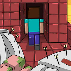 Minecraft Steve Porn - e621 cave digital_media_(artwork) dr.bug ghast group male minecraft nether  steve_(