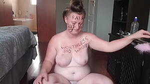 fat chick humiliated - Busty fat girl self humiliation | bokeptube