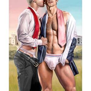 Erotic Male Gay Porn - Gay Male Art Prints â€” Gay Erotic Art by Nate DeRidder