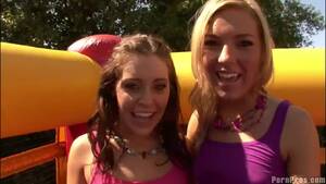 Bouncy Castle Porn - Fun Outdoors Hardcore Sex In FFM Threesome On An Inflatable Castle :  XXXBunker.com Porn Tube