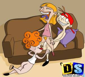 Ed Edd N Eddy Porn - Kevin enjoys Sarah's sweet tight pussy, as Lee licks his cock and balls for  better