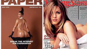 Jennifer Aniston Sex - Jennifer Aniston shuns Kim Kardashian's nude shoot - says SHE had first  naked bum cover - Mirror Online