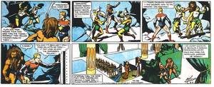 Curtis Comic Strip Porn - Alex Raymond's Flash Gordon (March 4, 1934). Flash and Thun rush to stop  the wedding of Ming and Dale.