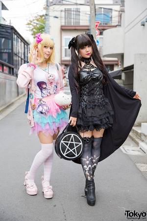 japanese goth girls nude - Harajuku Goth Style vs Pastel Style w/ Hello Kitty, Nude N'Rude & We  spotted these two Kotoe and Yuriko Tiger in Harajuku, when they were  wearing pastels ...