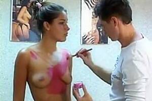 naked painting videos - Body painting nude in public part 1 (making of), leaked Exhibitionism fuck  video (Mar 18, 2016)