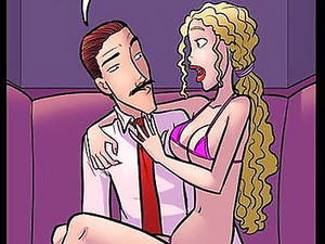 Cartoon Lap Dance Porn - XXX cartoon girl Daisy start her lap-dance but male become touching her